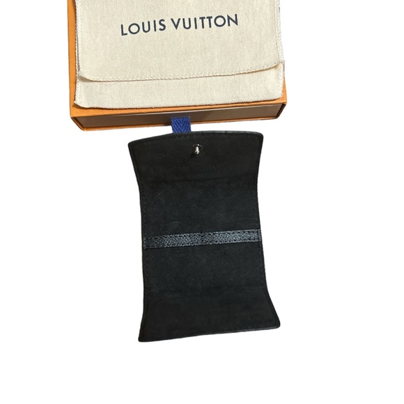 LOUIS VUITTON Cufflink/Jewelry Case Graphite Black Pass w/ dust bag and box - Picture 5 of 5